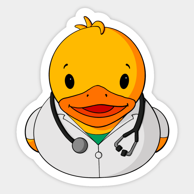 Doctor Rubber Duck Sticker by Alisha Ober Designs